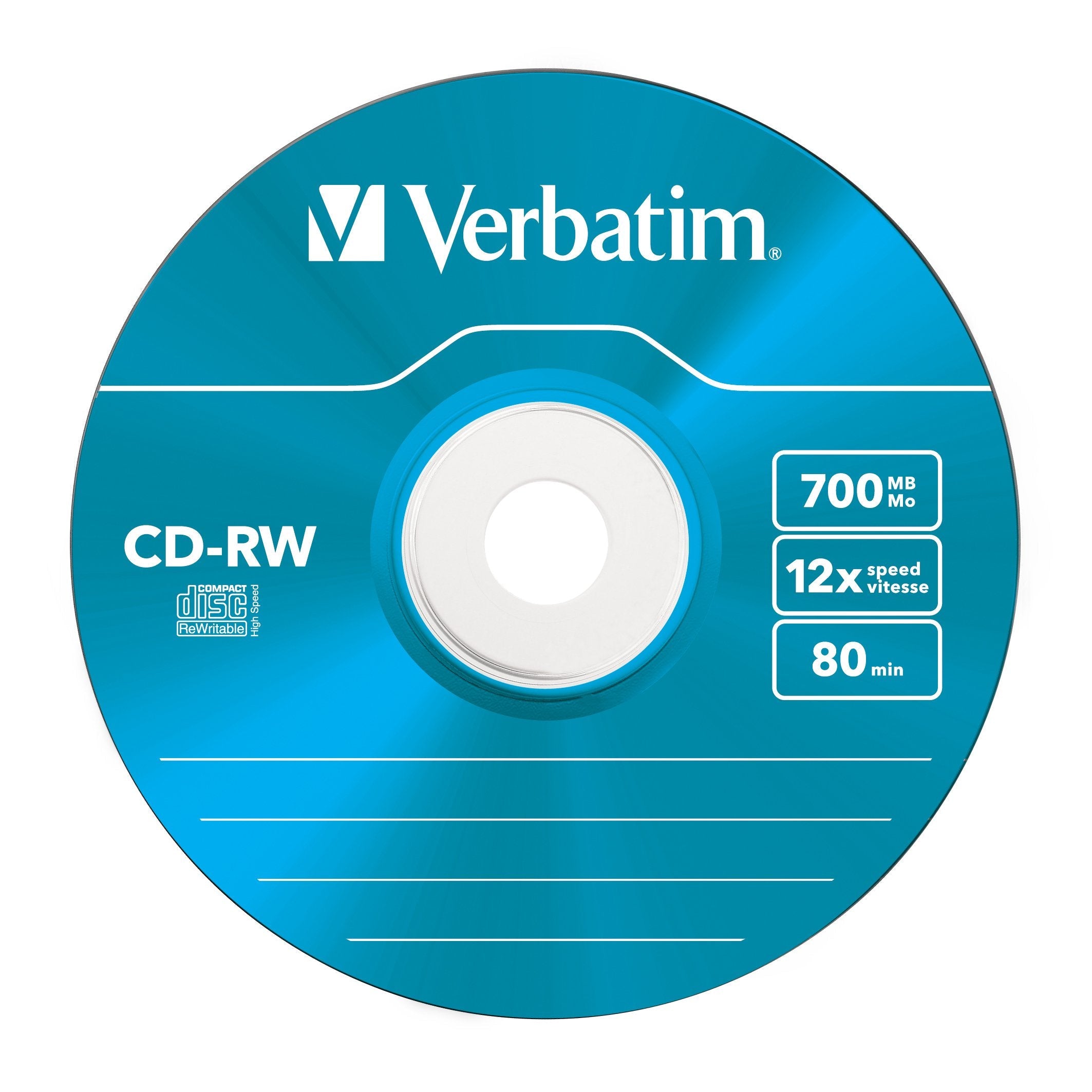 Verbatim Cd-Rw 700mb 8x-12x Slim 5 Datalife