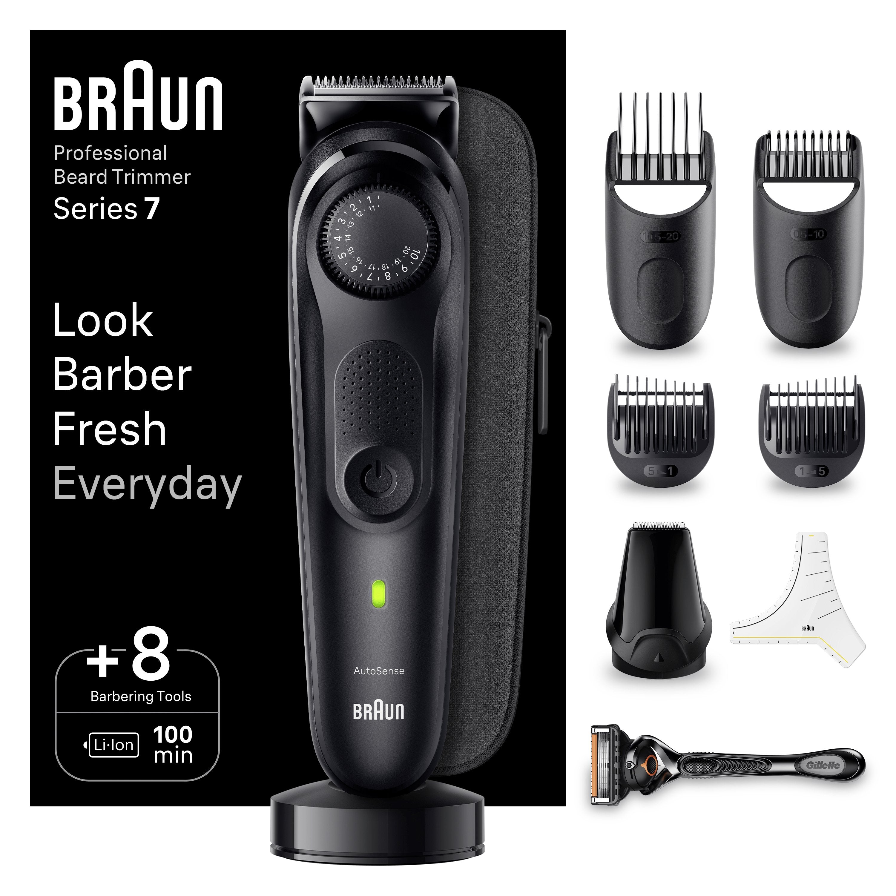 EAN 4210201448372 - Braun BeardTrimmer 7 80708231 depiladora para la barba Batería 40 2 cm Negro imagen 4