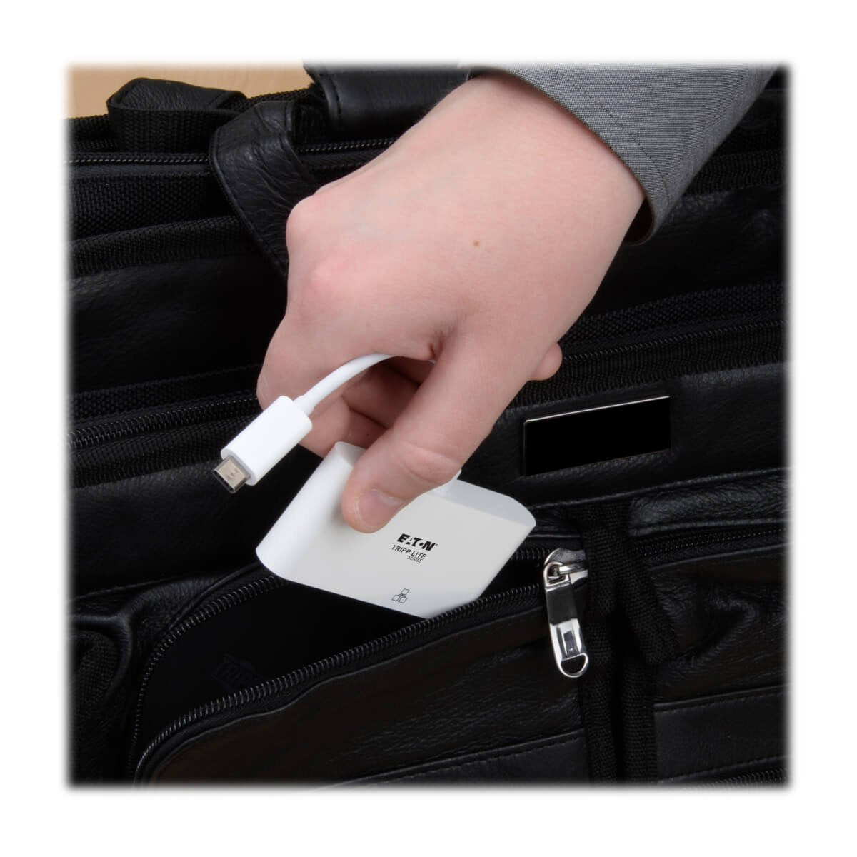 Eaton Tripp Lite Usb-C Multiport Adapter Vga Usb-A Port Gbe And Pd Charging White