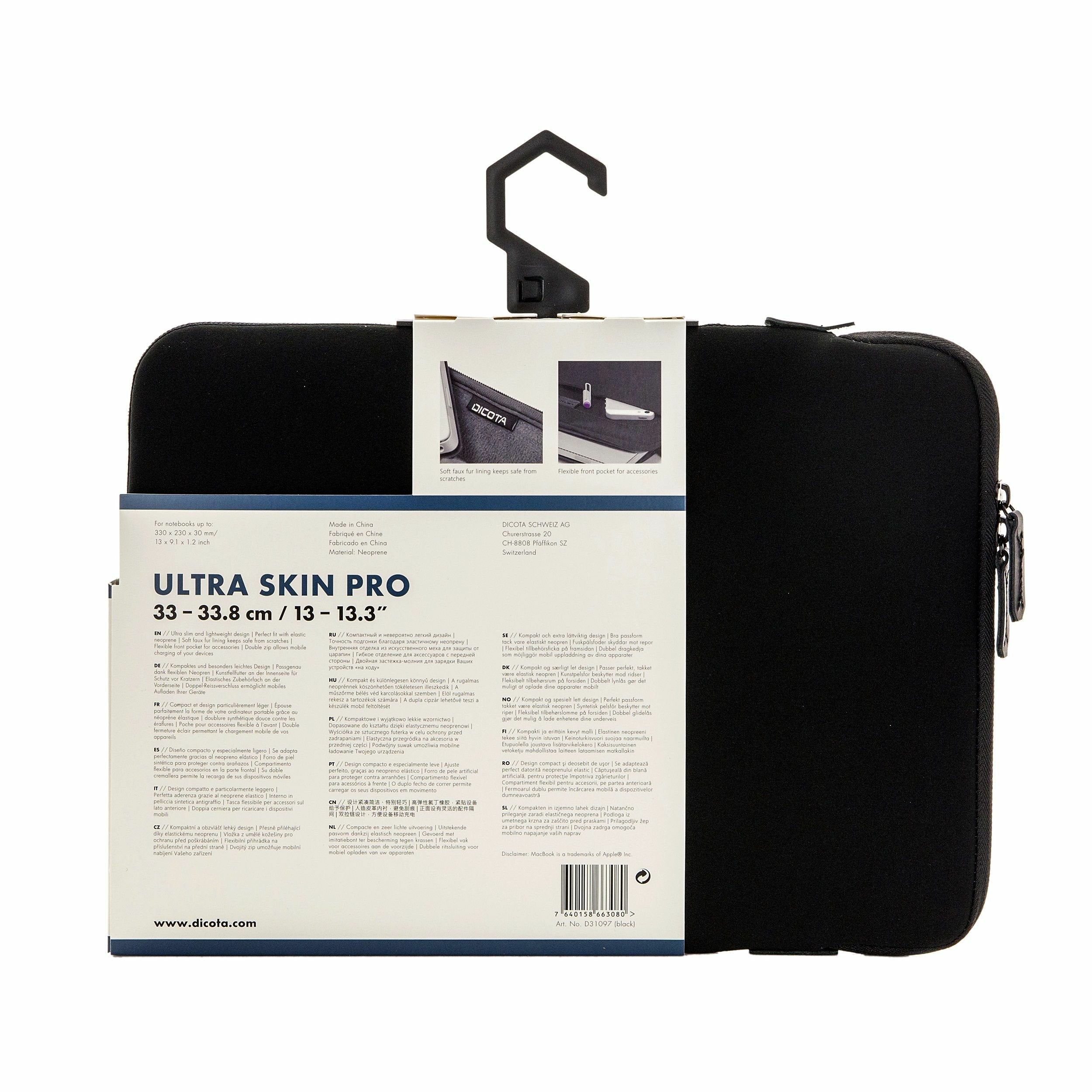EAN 7640158663080 - DICOTA Ultra Skin PRO 33,8 cm (13.3") Funda Negro imagen 4