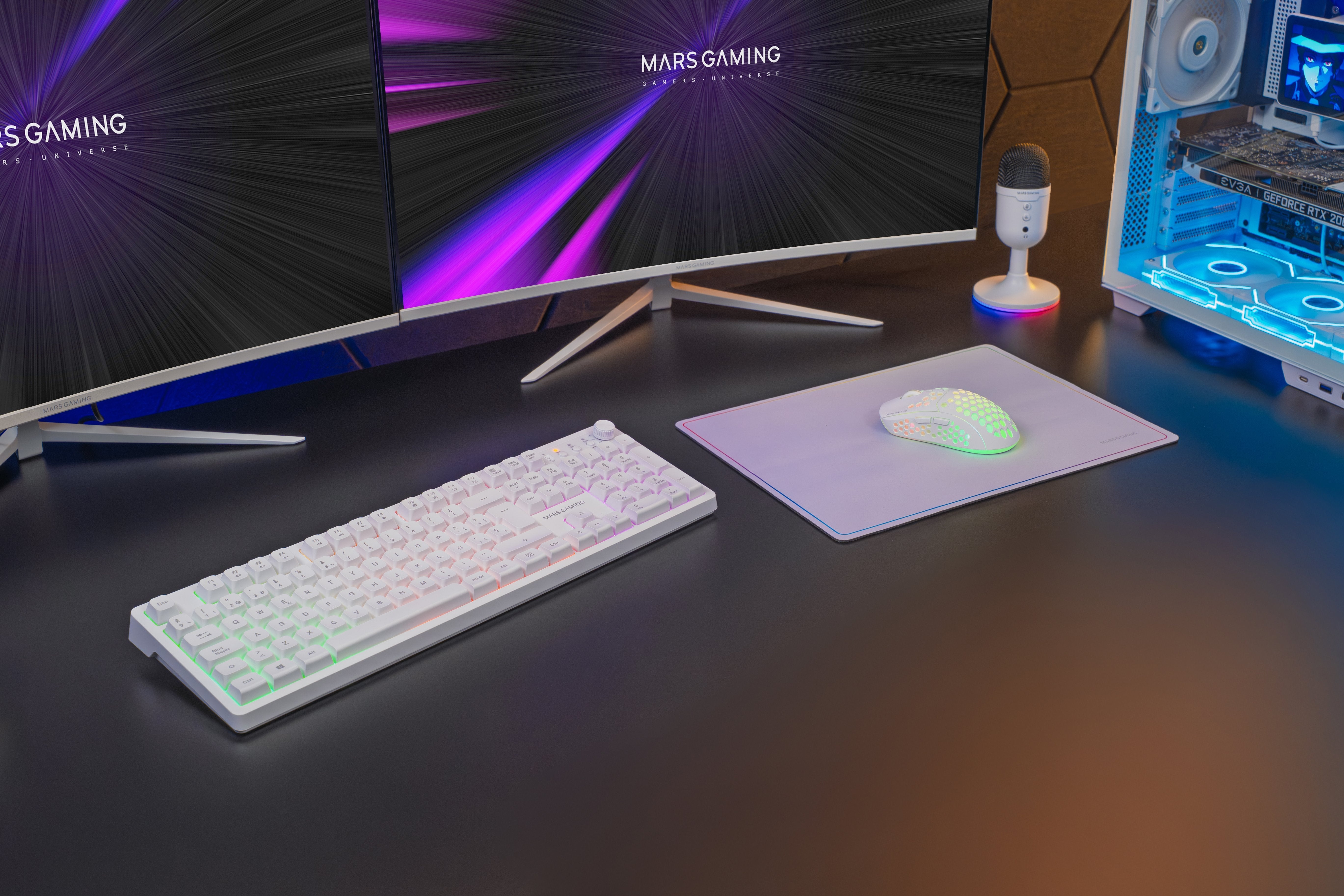 Pack Gaming Mars Gaming Mcpwx Teclado Inalámbrico + Ratón Inalámbrico + Alfombrilla