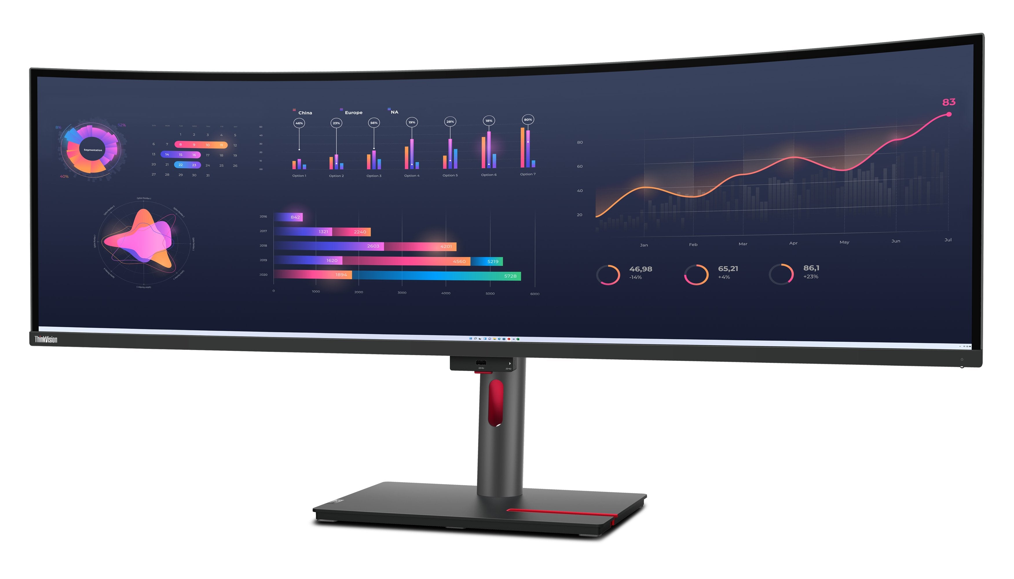 EAN 196802362085 - Lenovo ThinkVision P49w-30 pantalla para PC 124,5 cm (49") 5120 x 1440 Pixeles DQHD LED Negro imagen 3