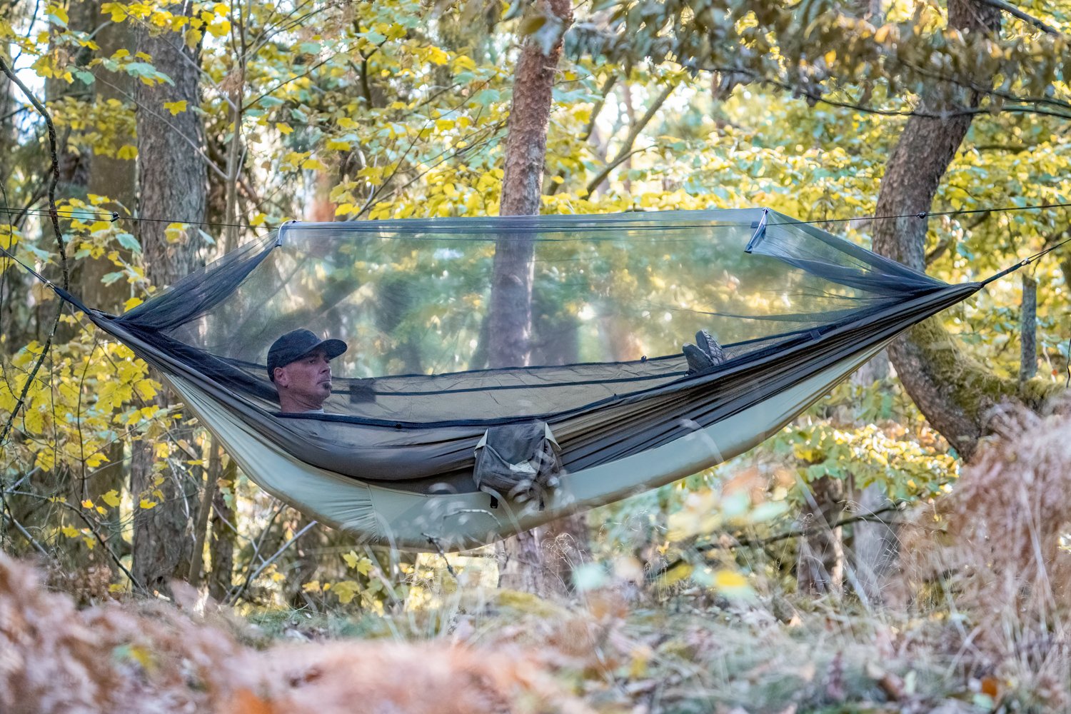 Hamaca De Camping Amazonas Mosquito-Traveller Thermo Xxl Az-1030235 Marrón/Beige Az-1030235