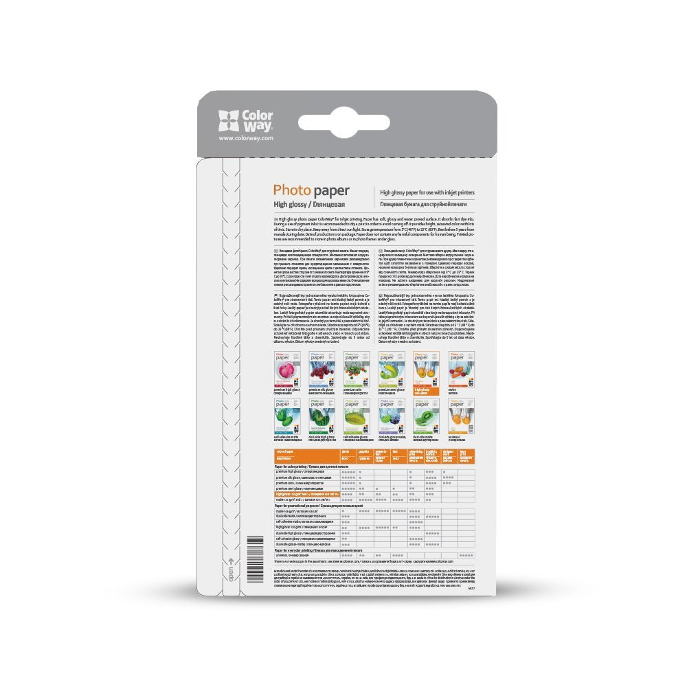 Papel Fotogrã¡Fico De Alto Brillo Colorway, 50 Hojas, 10x15, 180 G/Mâ²