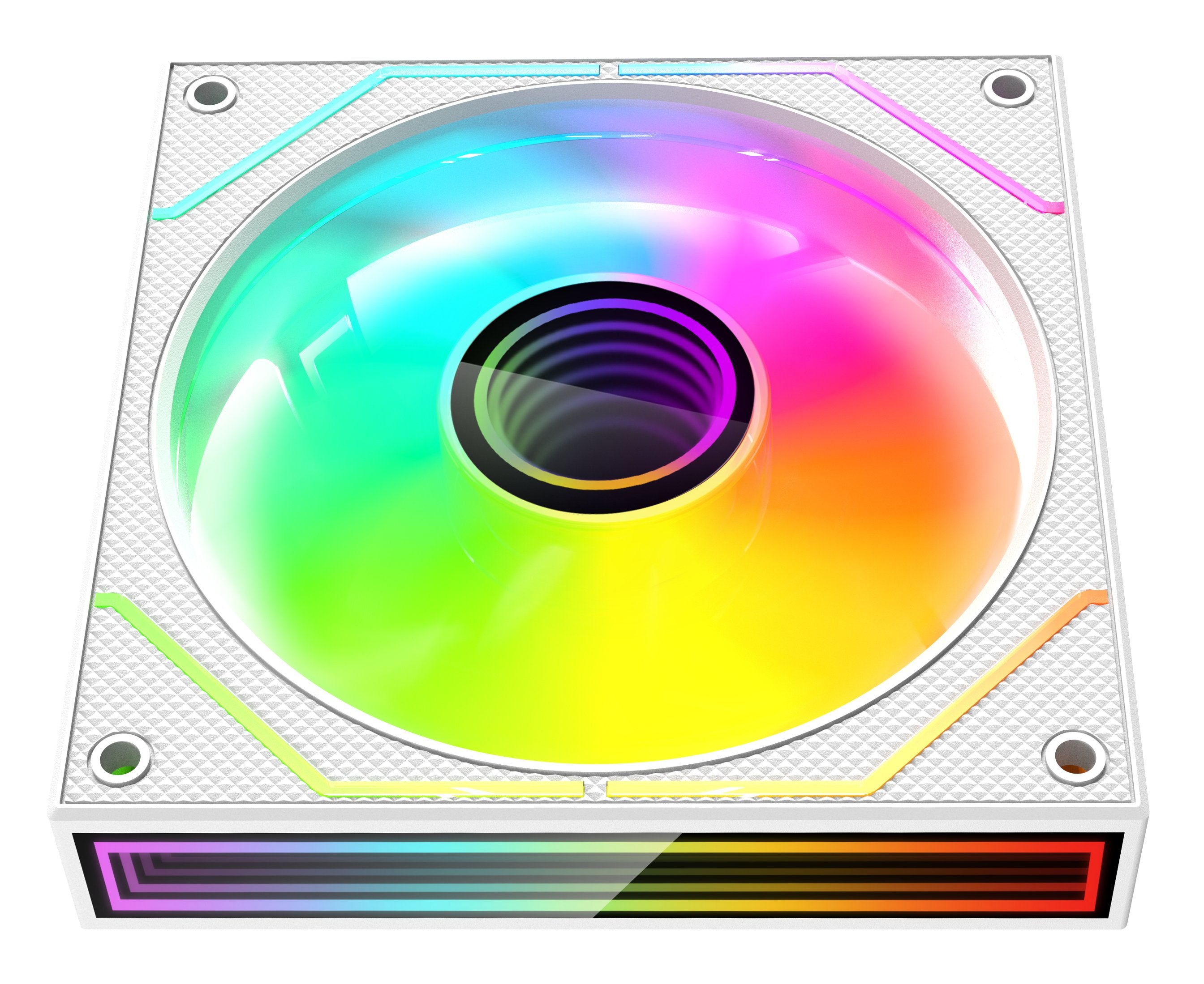 Kit 3 Ventiladores Auxiliar Mf-3d Pro Blanco Mars Gaming 3x Ventiladores 120mm / Argb / Control Remoto / Hasta 1600 Rpm