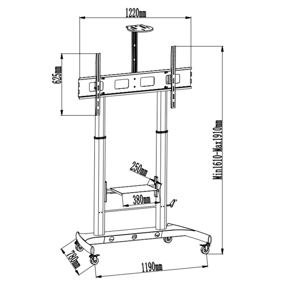 EAN 8059018360752 - Techly ICA-TR45 Mueble de TV y centro de entretenimiento 2 estanterías imagen 3