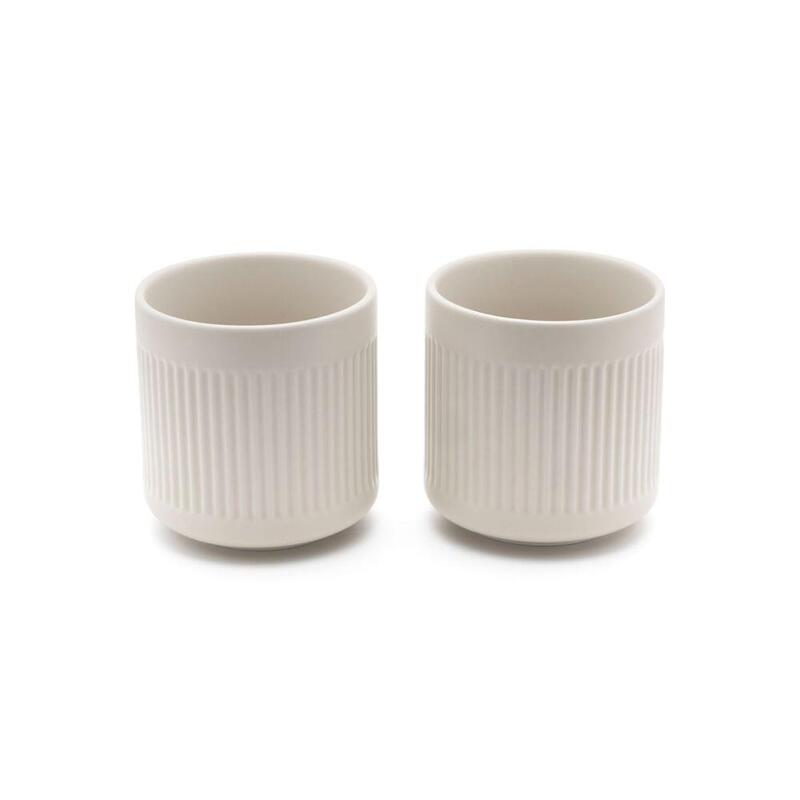 1x2 Bredemeijer Teebecher Skagen 300ml Weiss Steingut 147053