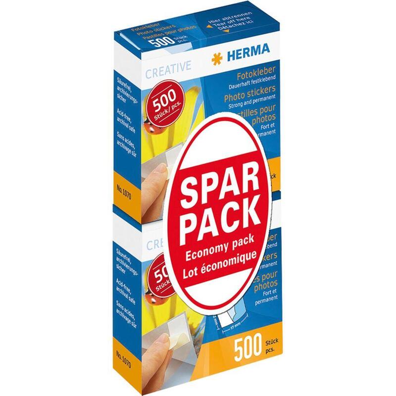 1x20 Herma Photo Stickers 500 Piezas Twin Pack