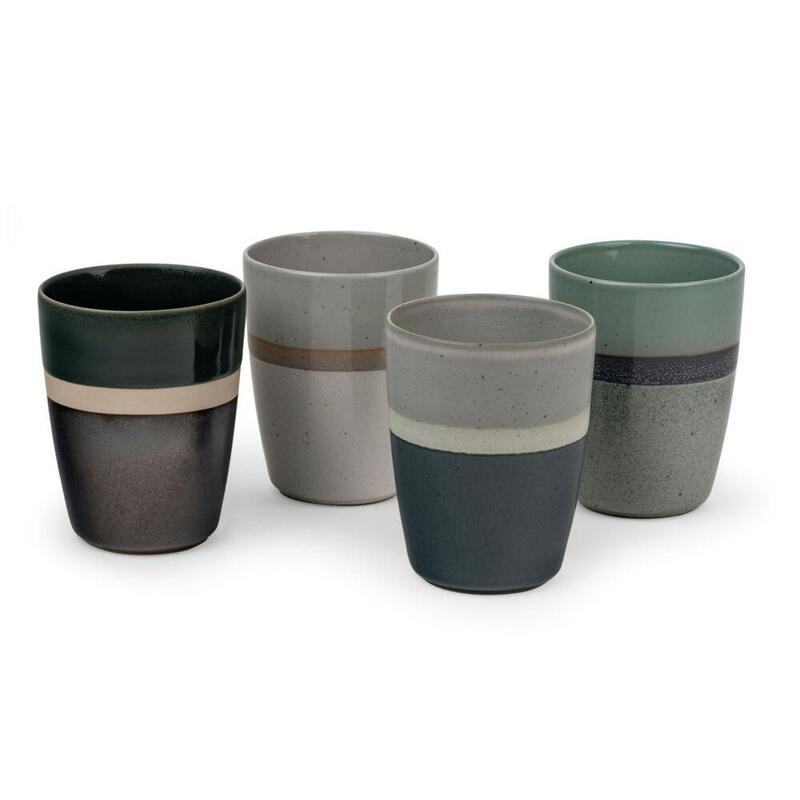 1x4 Bredemeijer Mugs Sven 200ml Mugs Stoneware Stripes 147080