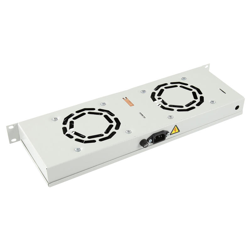 2 Fans, Digital Thermostat Rack Mount Fan Module 1u