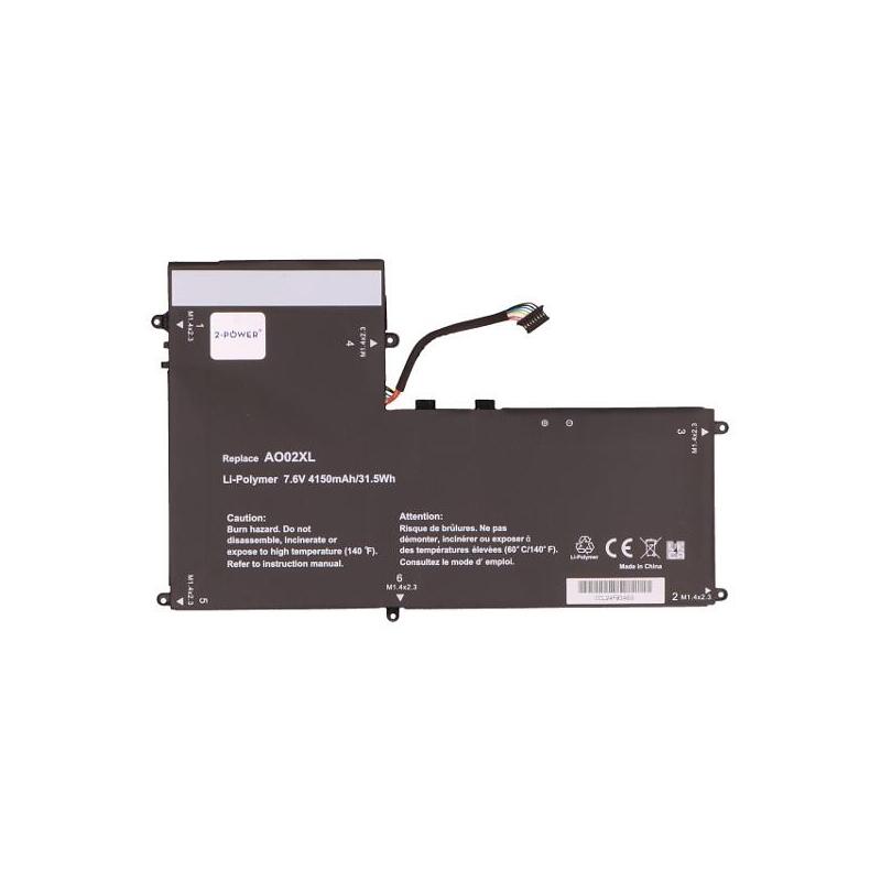 2-Power Batería 7.6v 4150mah Para Hp Elitepad 1000 G2 Tablet 2p-J5n62ut