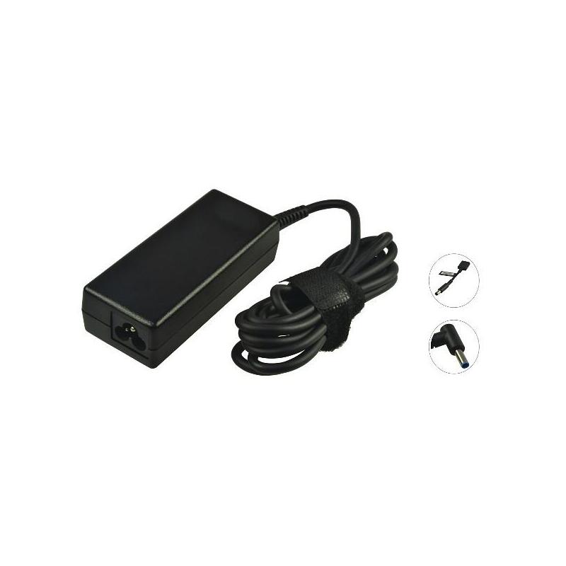 2-Power Cargador 19.5v 65w Con Dongle Con Cable Alimentación Reemplaza Ed494aa#Abu Para 4.5mm X 3mm Fixed Tip + 7.4 X 5mm Dongle Alt21528a