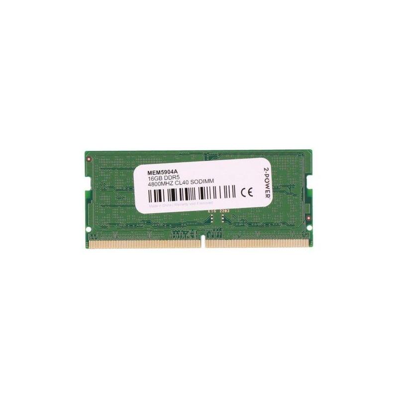 2-Power Memoria Sodimm 16gb Ddr5 4800mhz Cl40 Sodimm 2p-Kvr48s40bs8-16