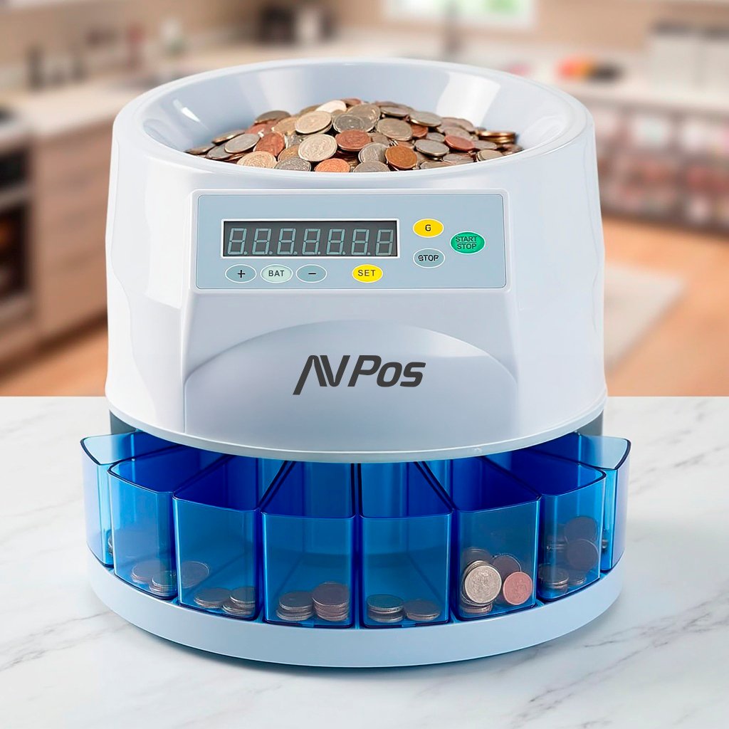 EAN 7427250946675 - AVPos AVP-CCM6 contador de dinero Contador de monedas Negro imagen 7