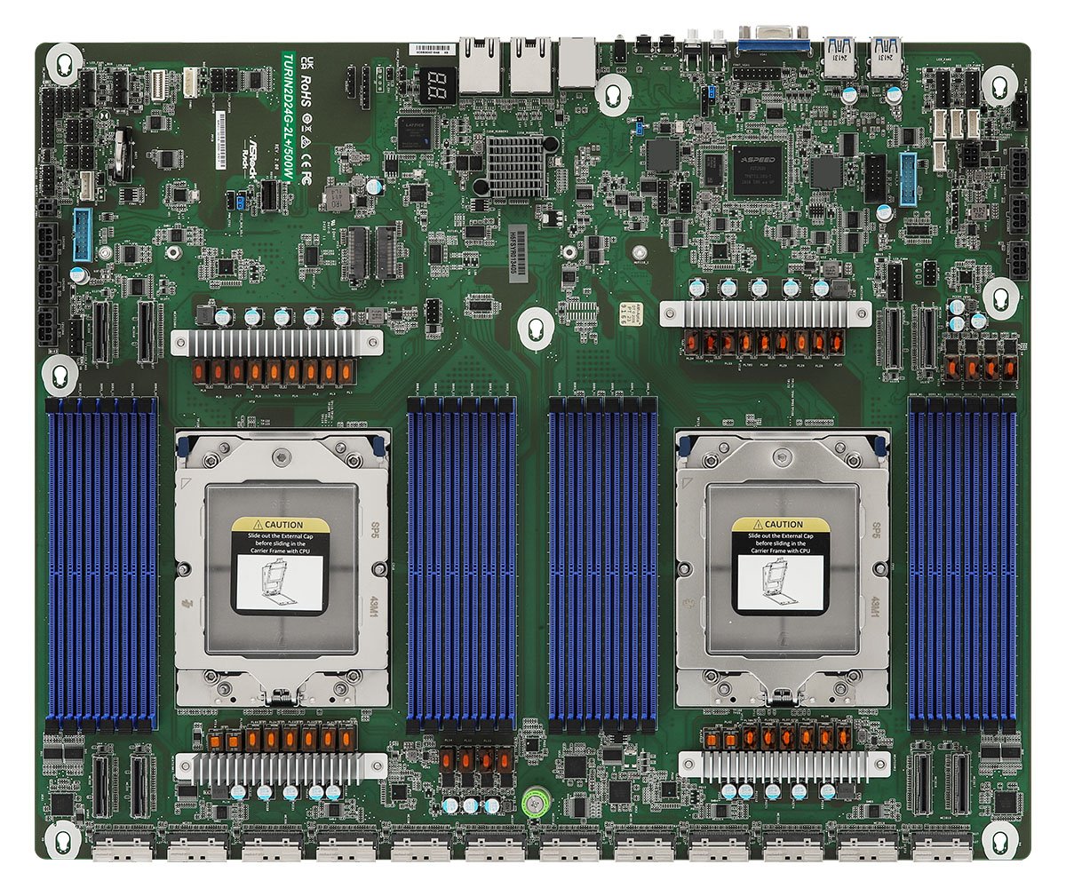EAN 4711430524283 - Asrock TURIN2D24G-2L+/500W placa base AMD SoC Socket SP5 imagen 1