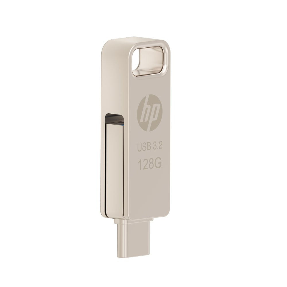 Pendrive Usb 3.2 Hp 128gb X206c Otg Type-C Metal