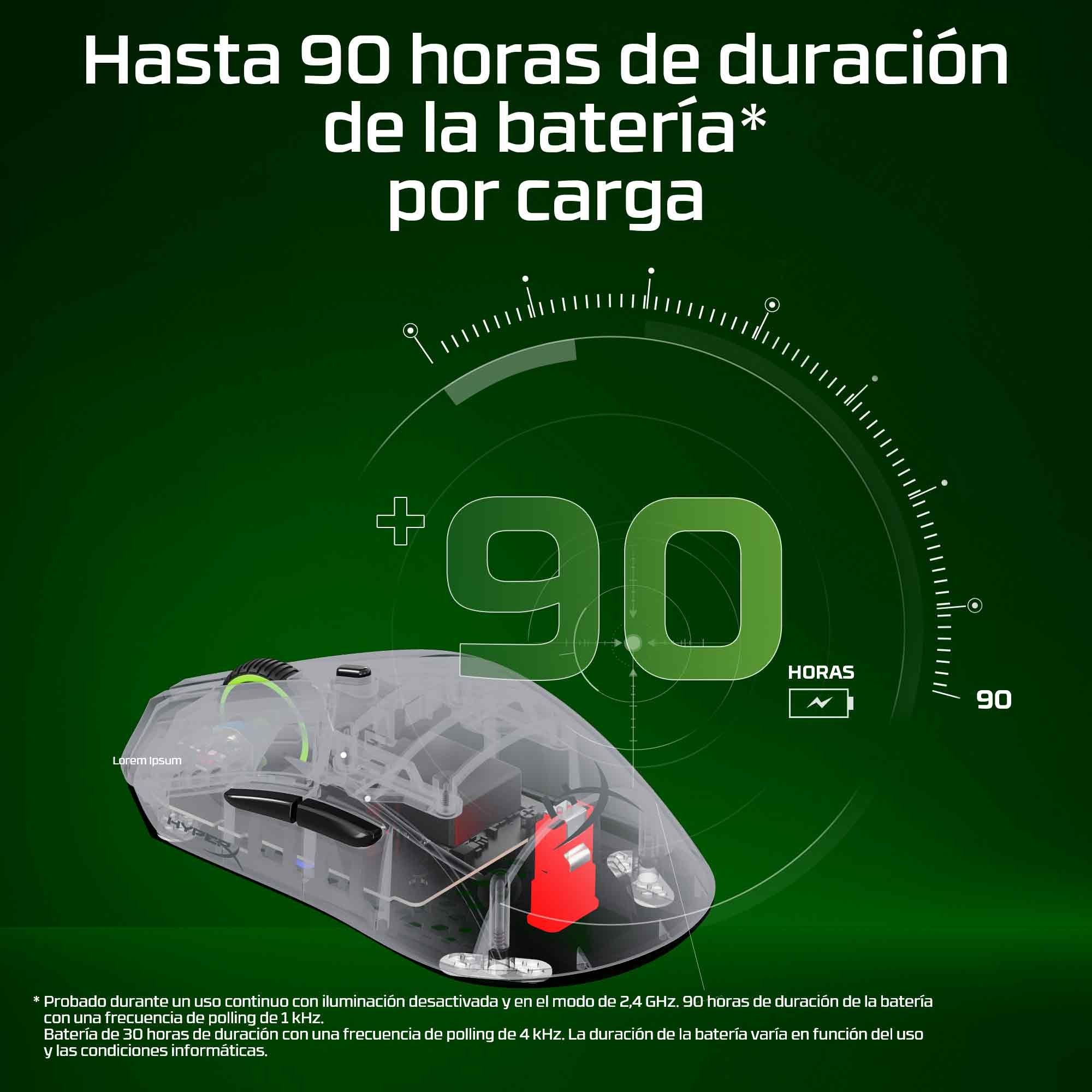 EAN 0198122802432 - HyperX Pulsefire Haste 2 Pro 4k Wireless Gaming Mouse ratón Juego Ambidextro Bluetooth + USB Type-C Óptic imagen 3