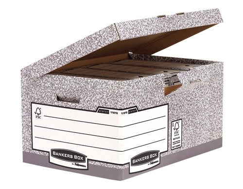 Fellowes Maxi Contenedor De Archivos Con Tapa Fija Gris