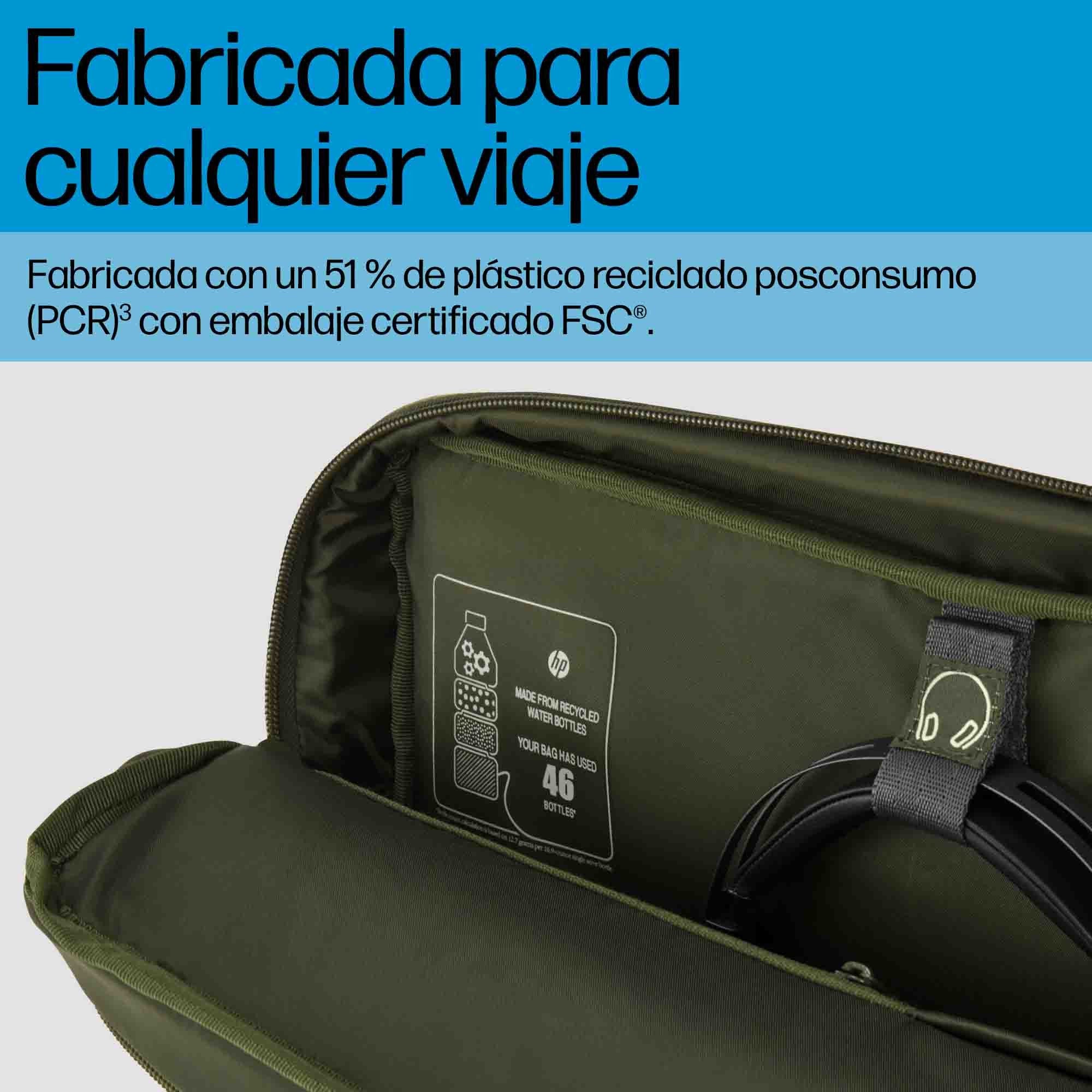 EAN 0197961660296 - HP 15.6 Modular Laptop Bag 39,6 cm (15.6") Bandolera Verde, Gris imagen 8