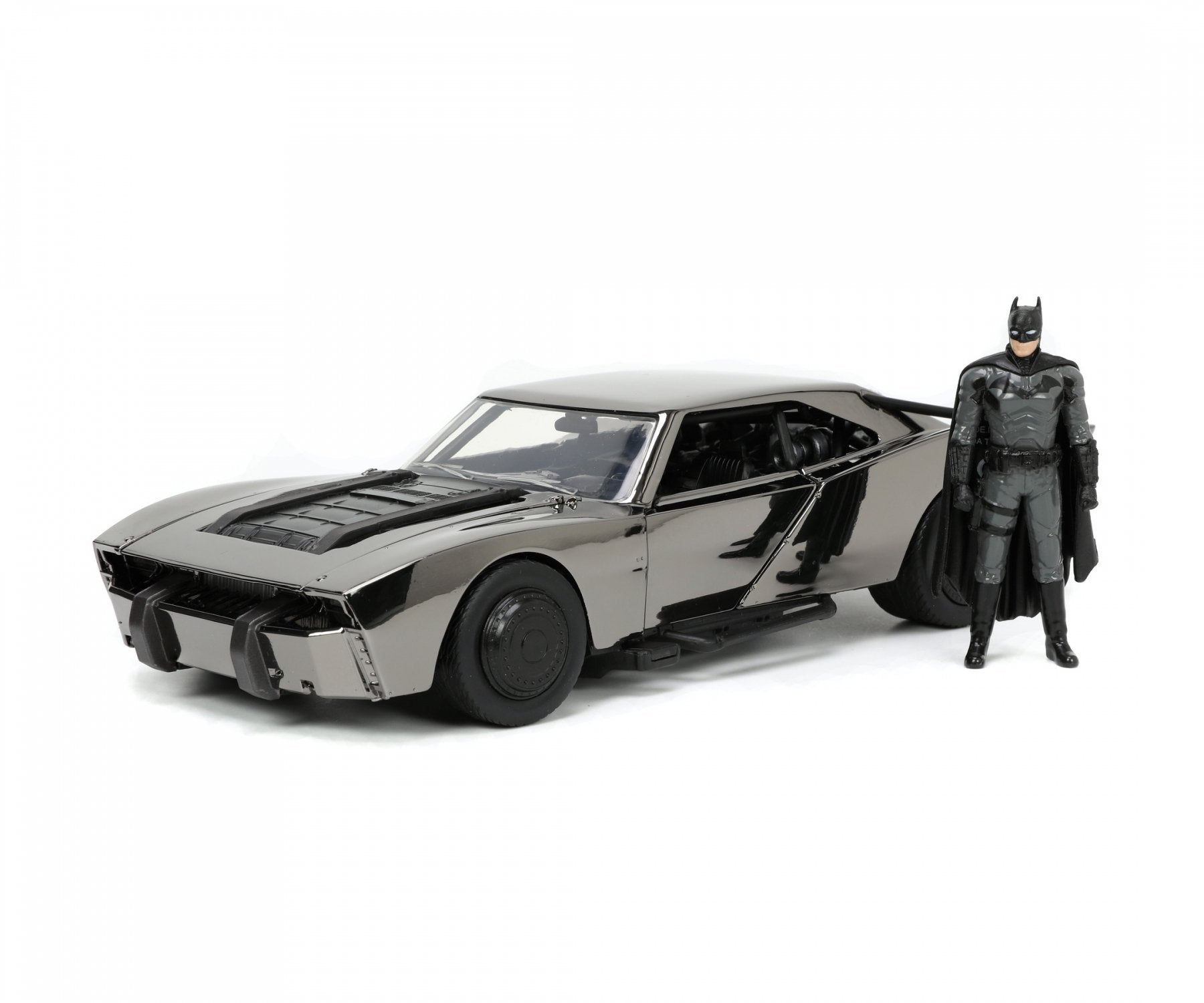 Vehiculo Batmobile + Figura Batman Metal Batman Dc Comics 1:24