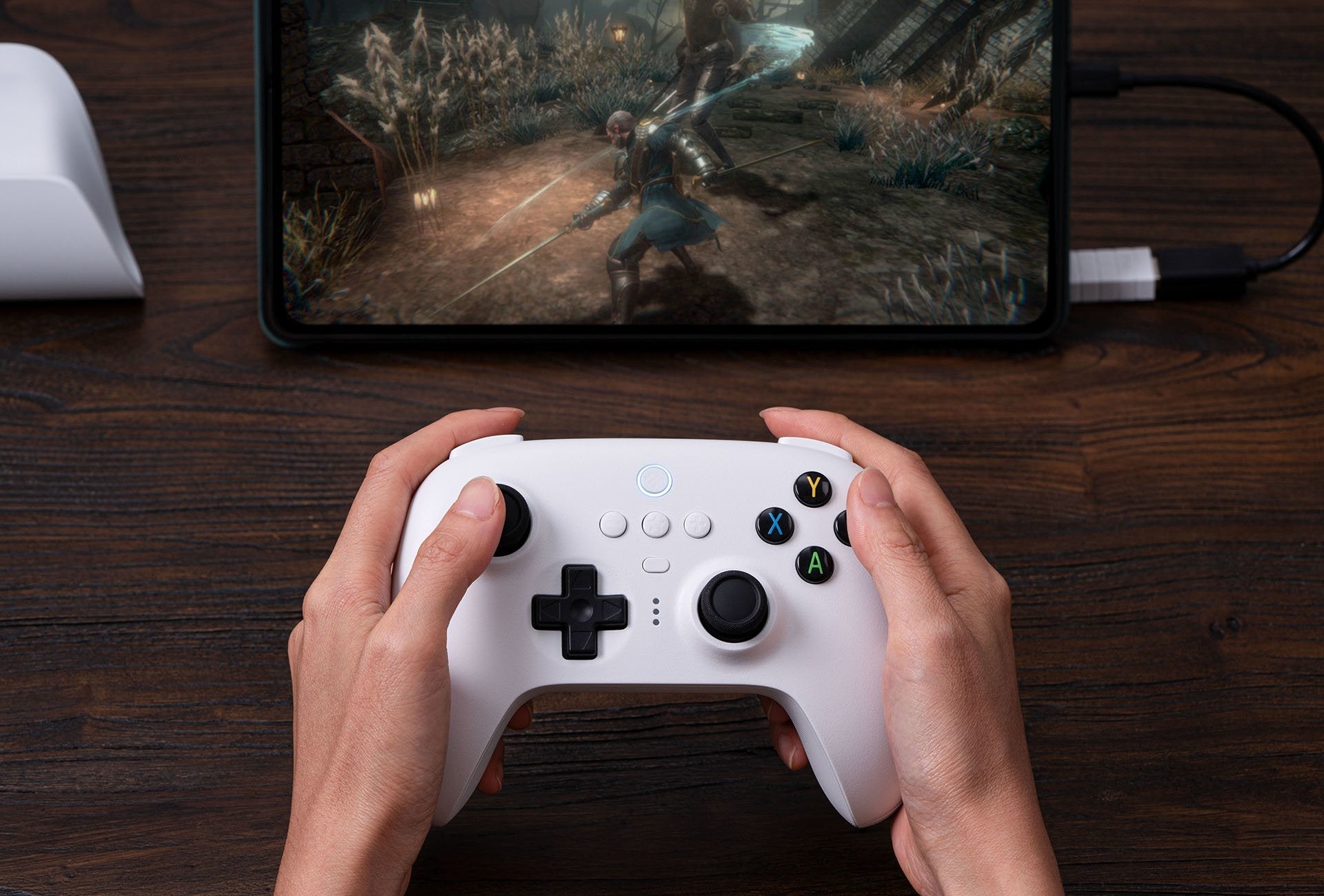 EAN 6922621502470 - 8Bitdo RET00315 mando y volante Blanco Bluetooth Palanca de mando Digital Android, PC imagen 10