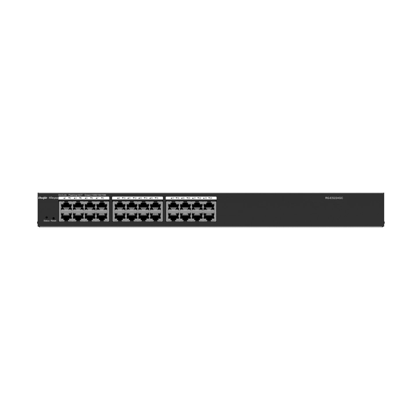 Reyee 24-Port Gigabit Smart Switch, 24 Gigabit Rj45 Ports,19-Inch Rack-Mountable Steel Case