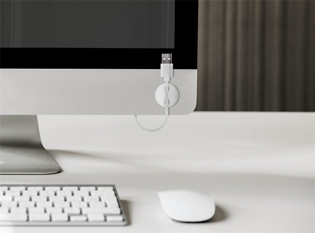 Goobay Organización De Cables Para Escritorio Blanco 95183