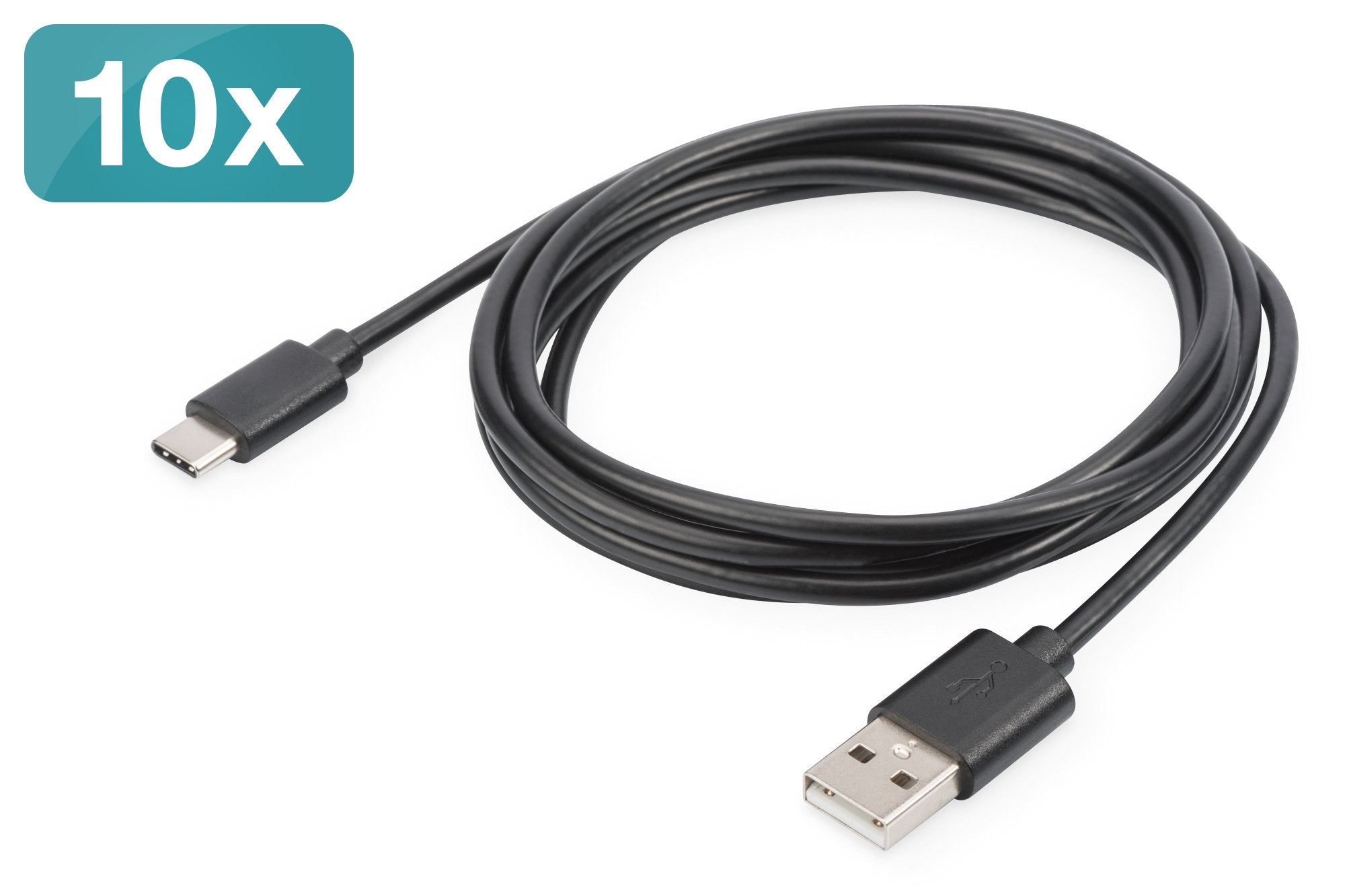 Digitus Cable Usb-C 2.0 1.8m 10 Unidades Negro