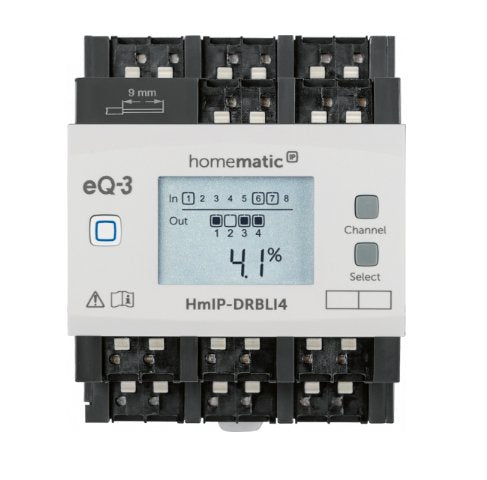 Relé Actuador De Persiana Ip Homematic Para Montaje En Carril Din - 4 Vías (Hmip-Drbli4),