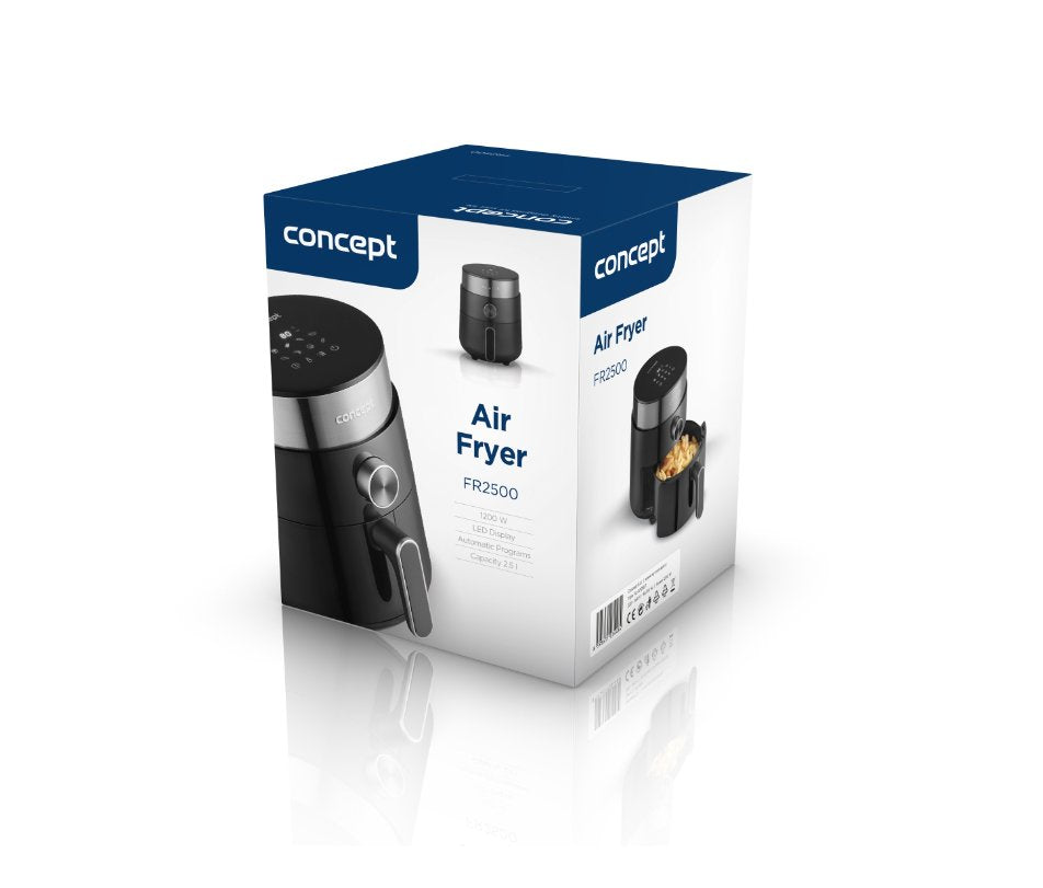 Freidora De Aire Concept Fr2500 Sencillo 2,5 L 1200 W Caliente Negro