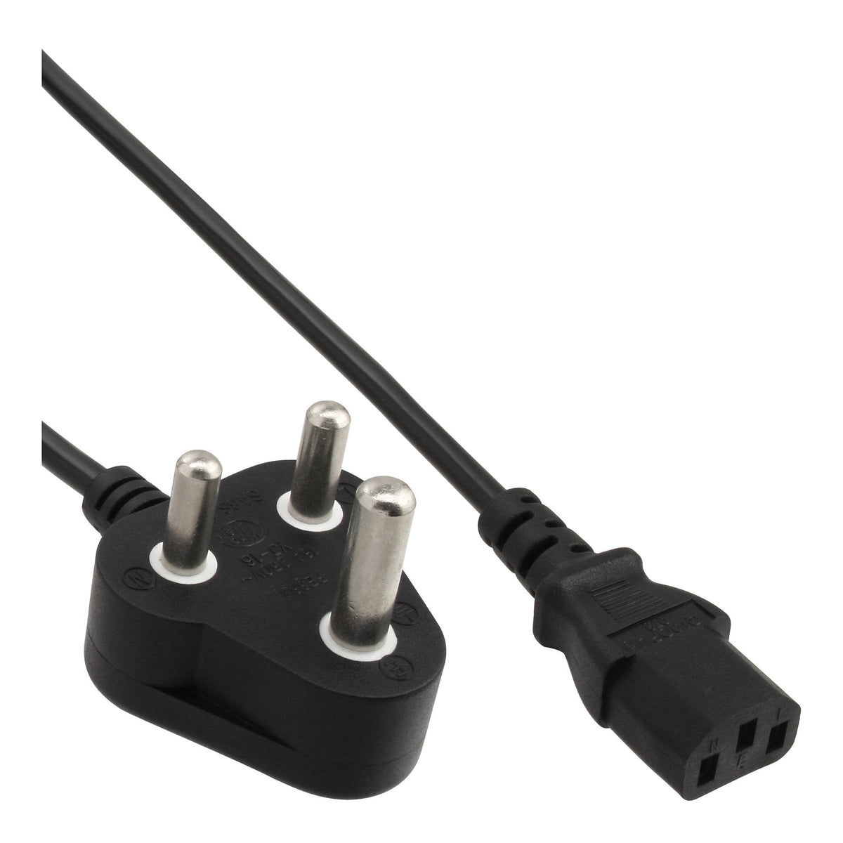 Cable De Alimentación Inline Sudáfrica 10a Tipo M A Conector Iec 1,8m
