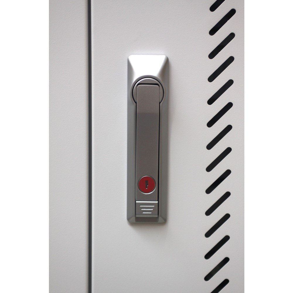 Techly I-Cabinet-30duty Carrito Y Armario De Dispositivo Portátil Carro De Gestión Y Carga Para Dispositivos Portátiles Blanco, Azul