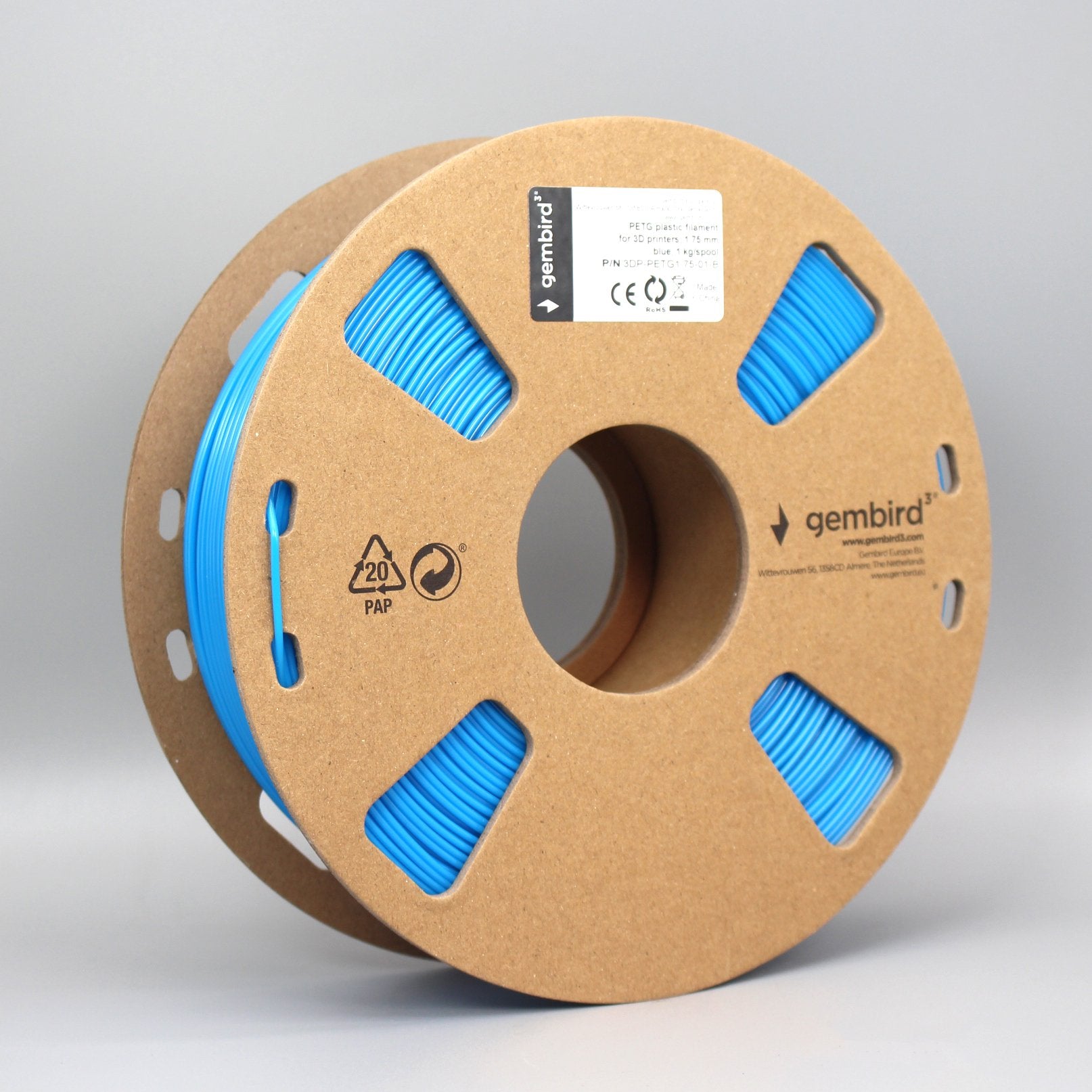 EAN 8716309090803 - Gembird 3DP-PETG1.75-01-B material de impresión 3d Polietileno tereftalato glico (PETG) Azul 1,45 kg imagen 4