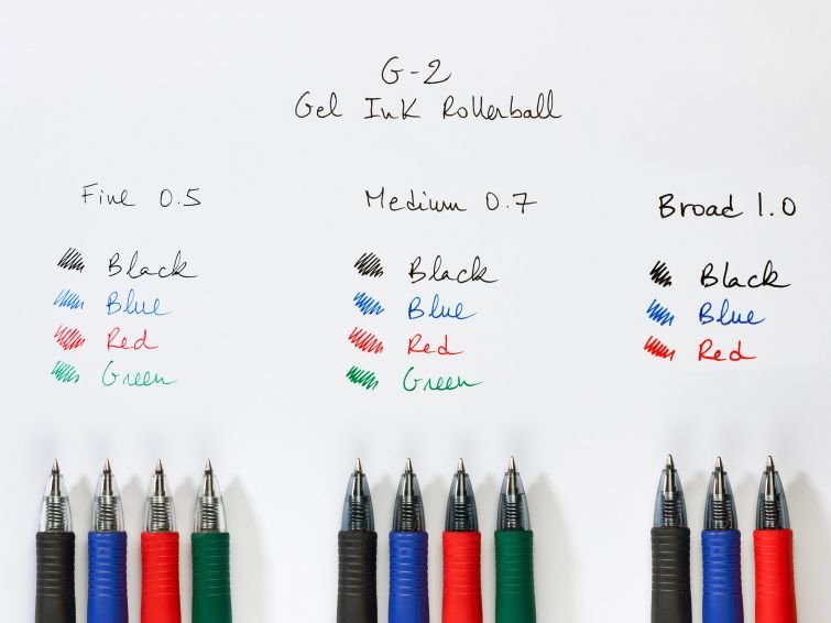 Caja De Bolígrafos De Tinta De Gel Retráctil Pilot G-2 12 Unidades Azules
