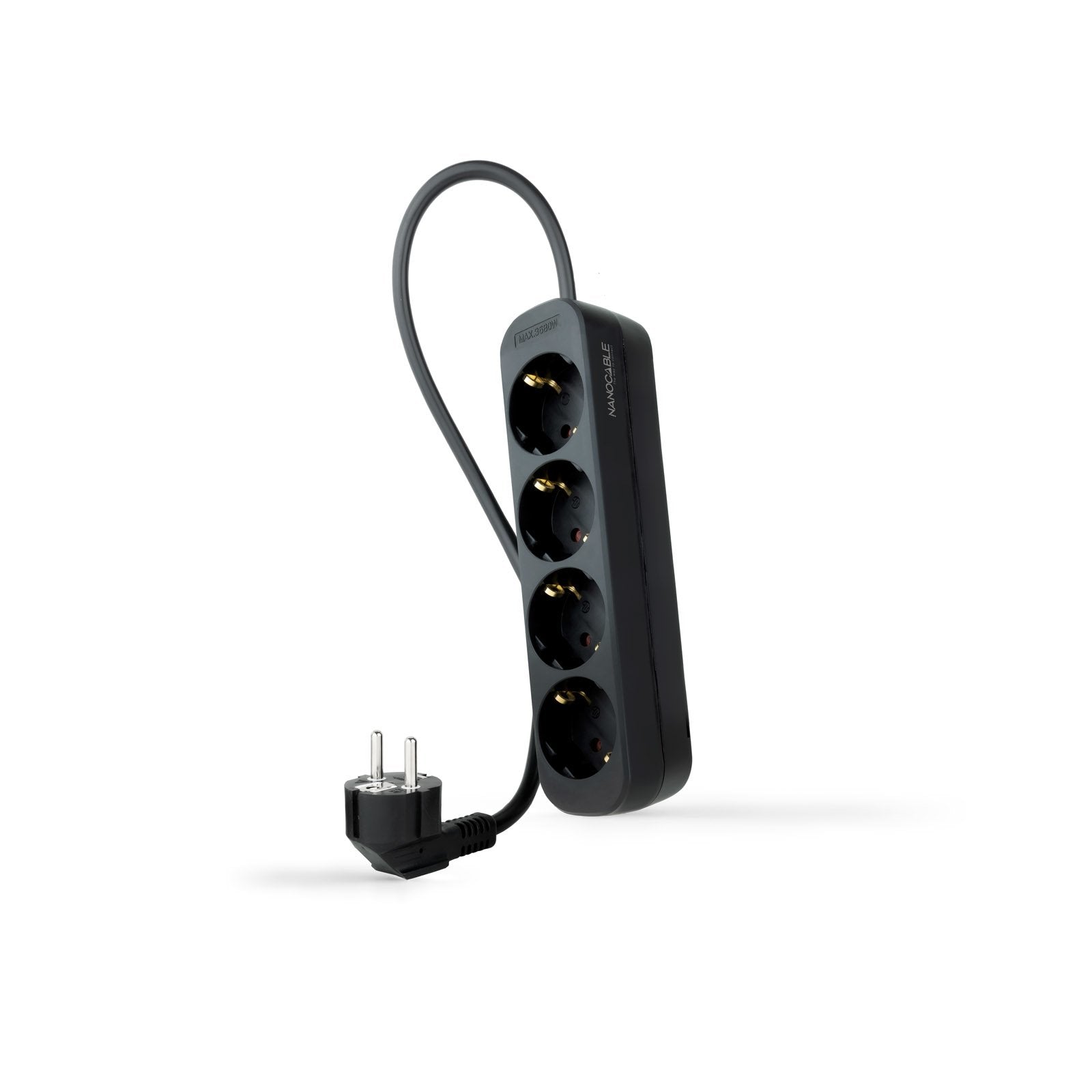 Nanocable Regleta 4 Tomas - 1.4m - Negro