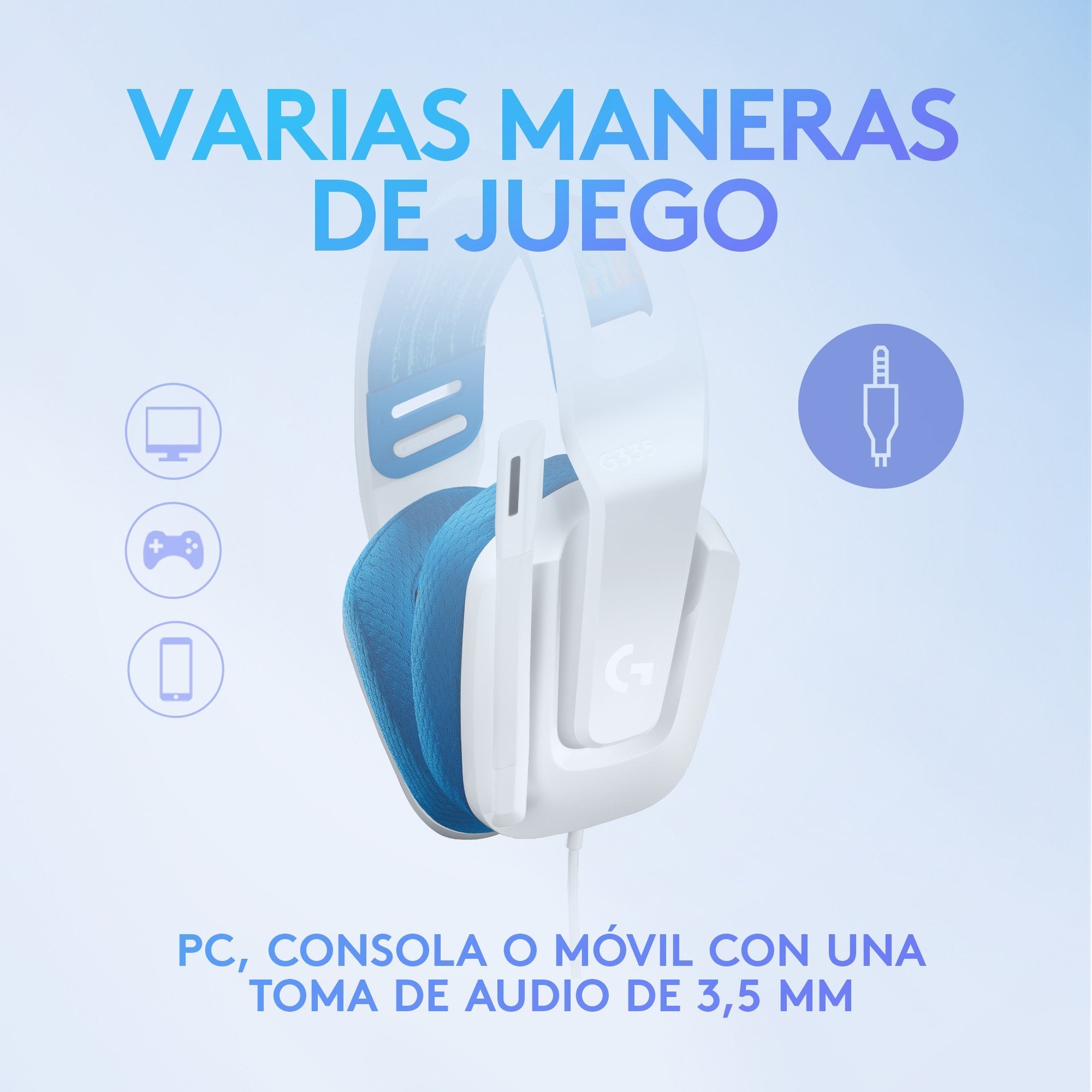 Logitech G335 Auriculares Con Micrófono Usb Blancos 981-001018