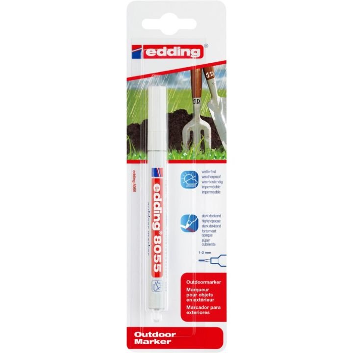 Edding Marcador Permanente Para Exterior 8055 Blanco Blister