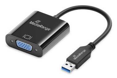 Mediarange Usb-A 3.0 A Vga Hd15 Video Convertidor, 20cm, Sw
