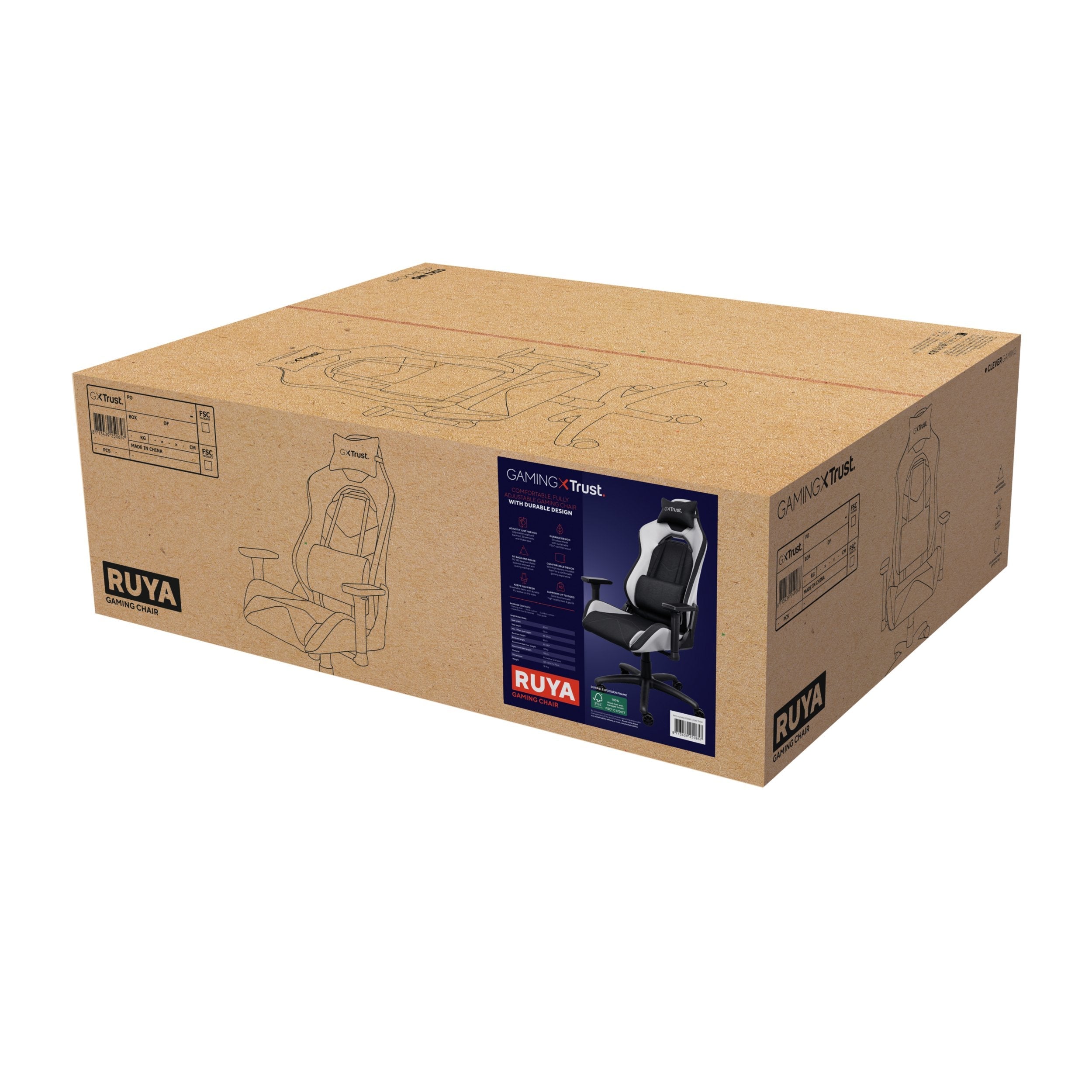 Silla Gaming Trust Gaming Gxt 714 Ruya Blanca