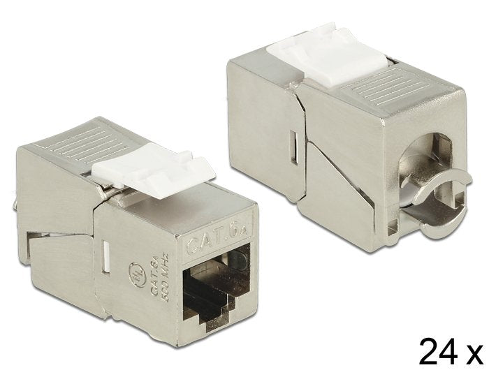Keystone Modul Rj45 Buchse > Lsa Cat.6a Stp Kompakt 24 Stück