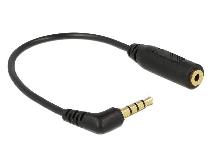 Delock 0.175m 3.5mm/2.5mm Cable De Audio 0,175 M 3,5mm 2,5mm Negro