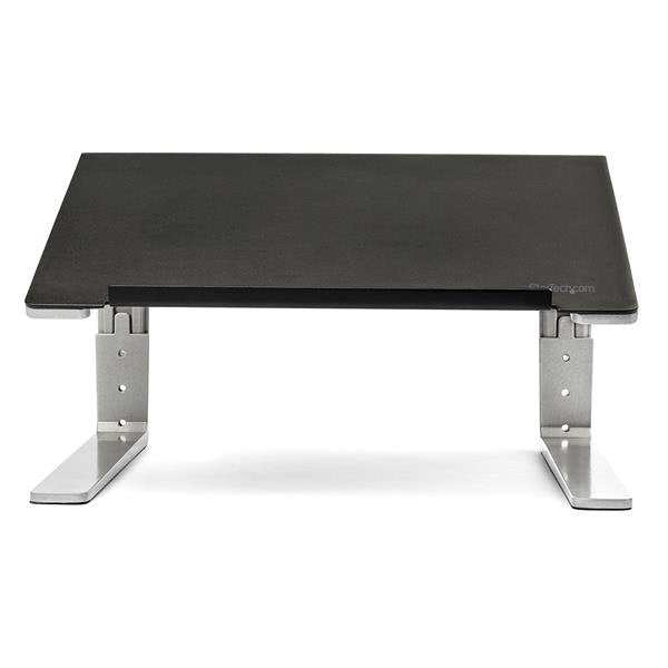 Startech.Com Base Soporte Ajustable Para Ordenador Portátil - De Servicio Pesado - Con 3 Posiciones De Ajuste De Altura, Soporte Para Ordenador Portátil, Negro, Plata, 43,2 Cm (17"), Aluminio, Acero, 20 Kg, Reach, Ce, Rohs