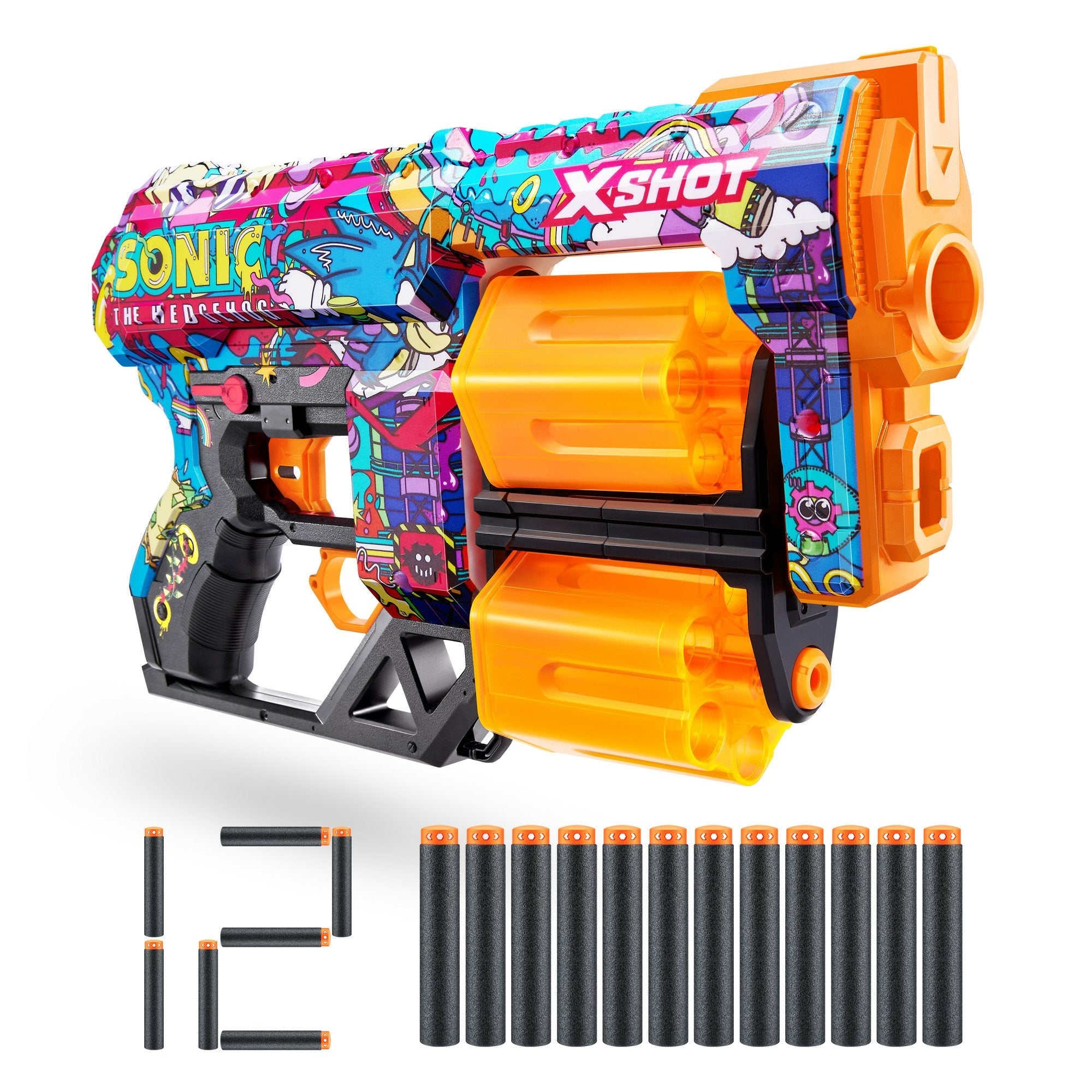 X-Shot-Skins Dread Sonic (12 Darts) Robotnik