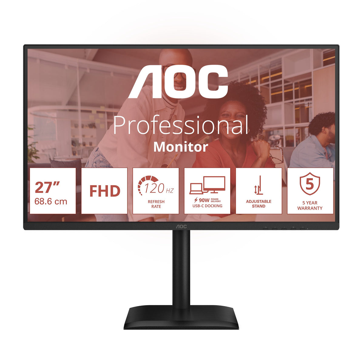 EAN 4038986182805 - AOC 27E4CV pantalla para PC 68,6 cm (27") 1920 x 1080 Pixeles Full HD LED Negro imagen 2