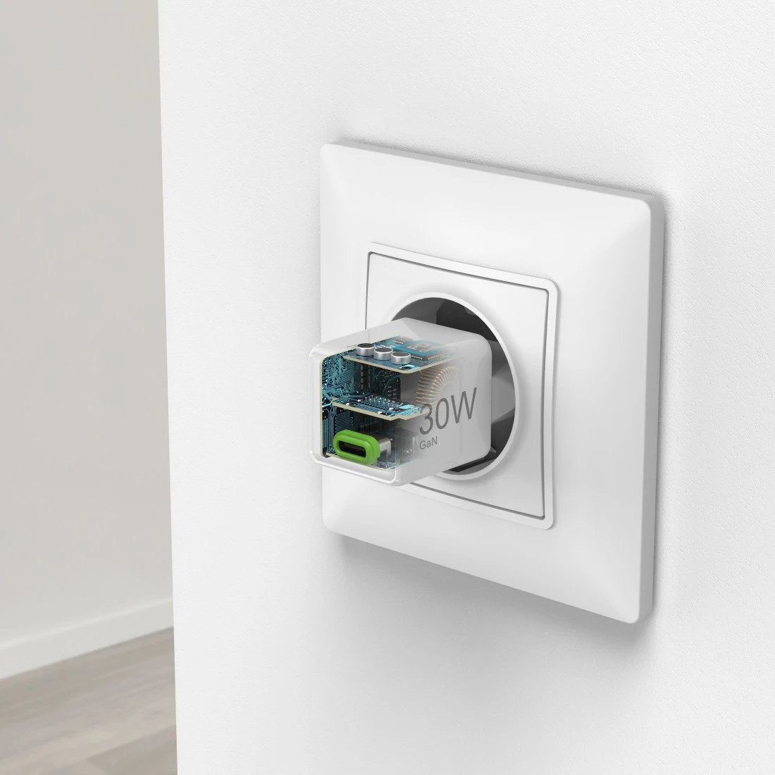 Hama Cargador Red Eléctrica Blanco Usb-C 30w Carga Rápida