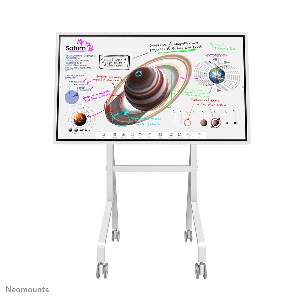 EAN 8717371449940 - Neomounts FL50-515WH1 mueble y soporte para dispositivo multimedia Blanco Panel plano Mesita con ruedas p imagen 4