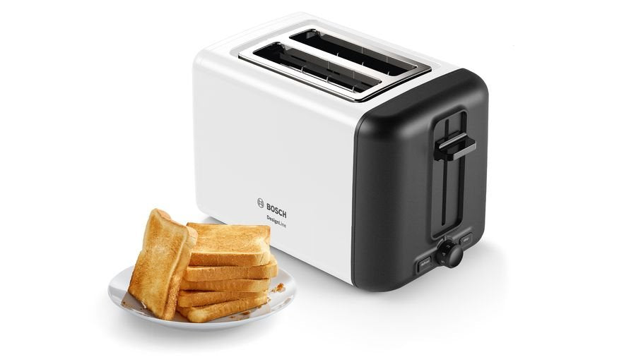 Bosch Tat3p421de Designline - Tostadora 970 W, Color Blanco