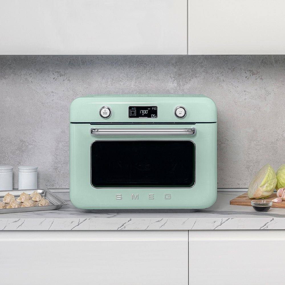 Horno Multifunción De Sobremesa Smeg Estilo Años 50 Con Tecnología Galileo Verde Cof01pgeu