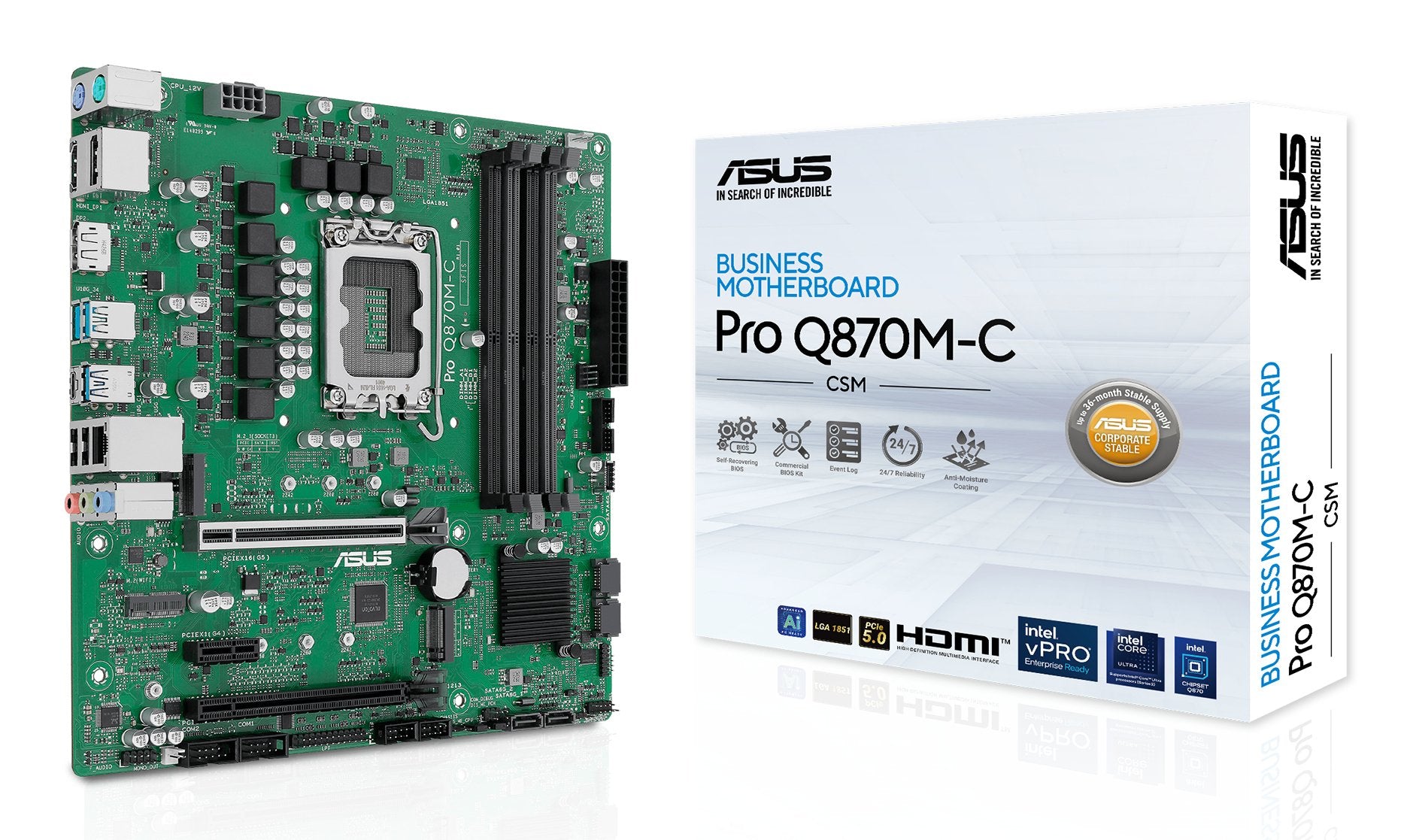 EAN 4711387880586 - ASUS PRO Q870M-C-CSM Intel Q870 LGA 1851 (Socket V1) micro ATX imagen 1