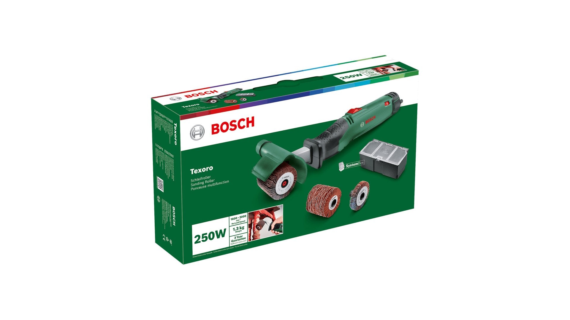 EAN 4053423225051 - Bosch Texoro Rodillo de lijado 3000 RPM Negro, Verde, Gris 250 W imagen 2